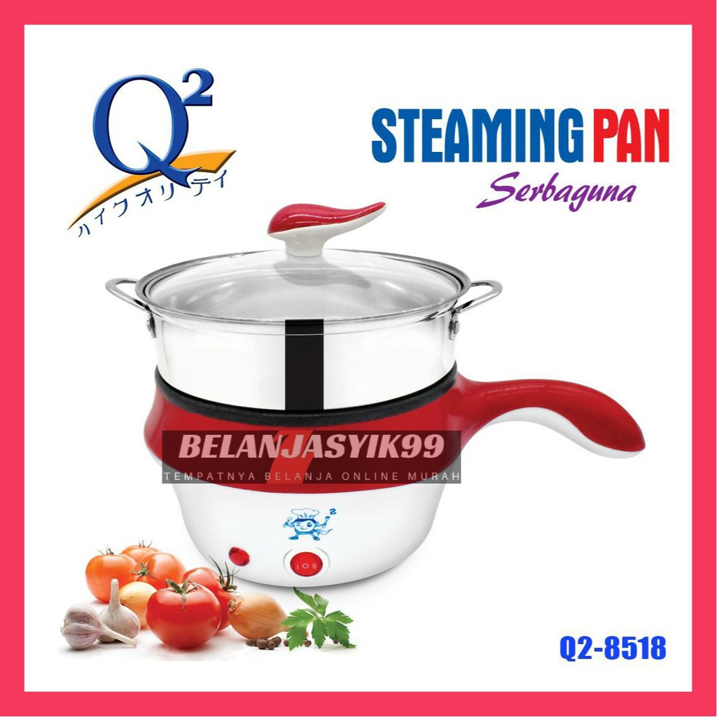PANCI LISTRIK ELEKTRIK MULTIFUNGSI PANCI MULTIFUNGSI ELETRIK ALAT MASAK TRAVEL Q2-8518 / Q2 8518