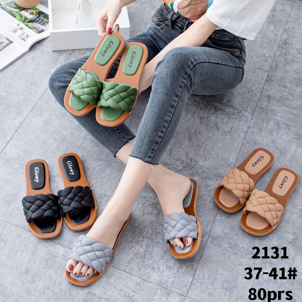 Sandal Flat Jelly Mirella Part 2 Import Karet 2131 / Sandal Slip-On CuteBear H08 Sendal Rumah/Kamar Mandi Slipper Strap Comfy Cewek