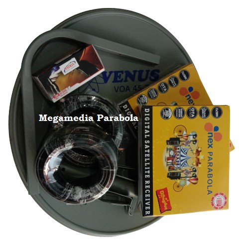 Paket parabola mini 2TV Dish 45 cm  Nex Parabola komplit MNC grup