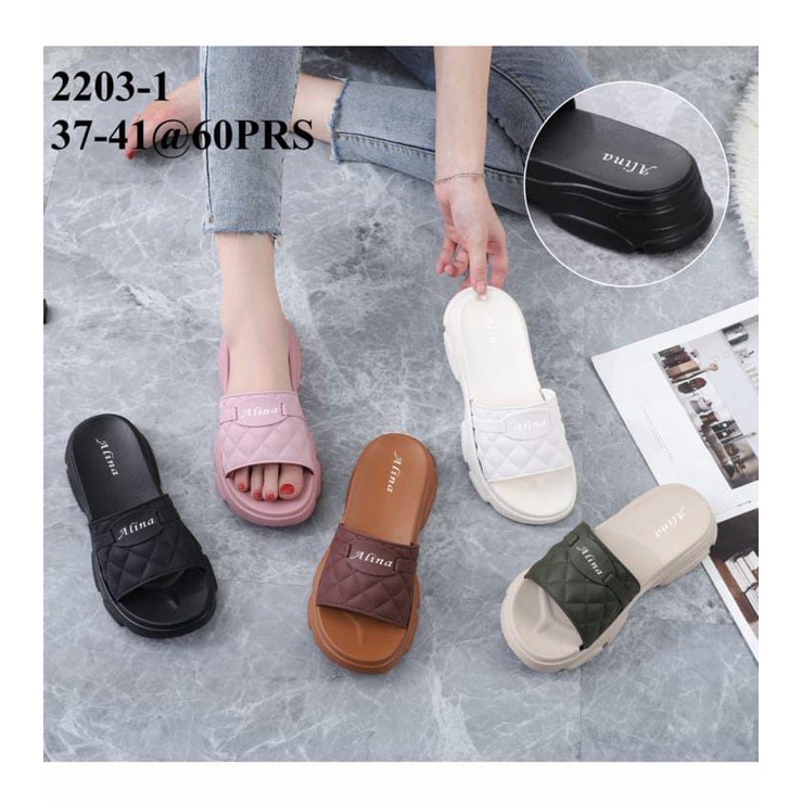 SANDAL JELLY WEDGES WANITA IMPORT HIGH SOL MERK HYS 2203-1 UK 37/41 SANDAL KEKINIAN