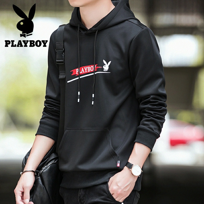 Lilipop.id  Sweater Pria Playboy Hoodie Jumper Basic Polos