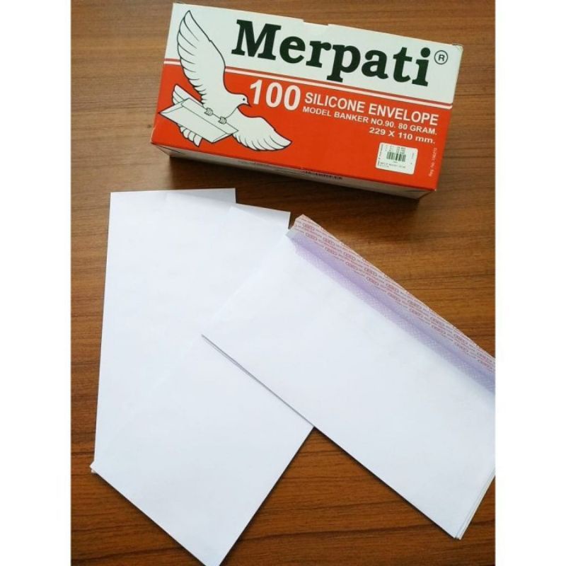 

Amplop putih Merpati panjang/pendek No.104 Amplop putih Merpati