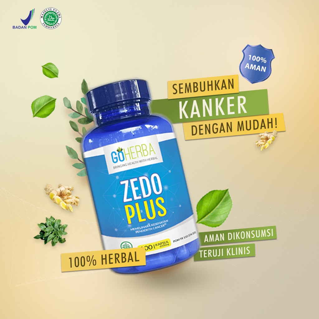 GoHerba Zedo Plus Obat Benjolan Kista Anti Kanker / Suplemen Herbal Aman Original BPOM