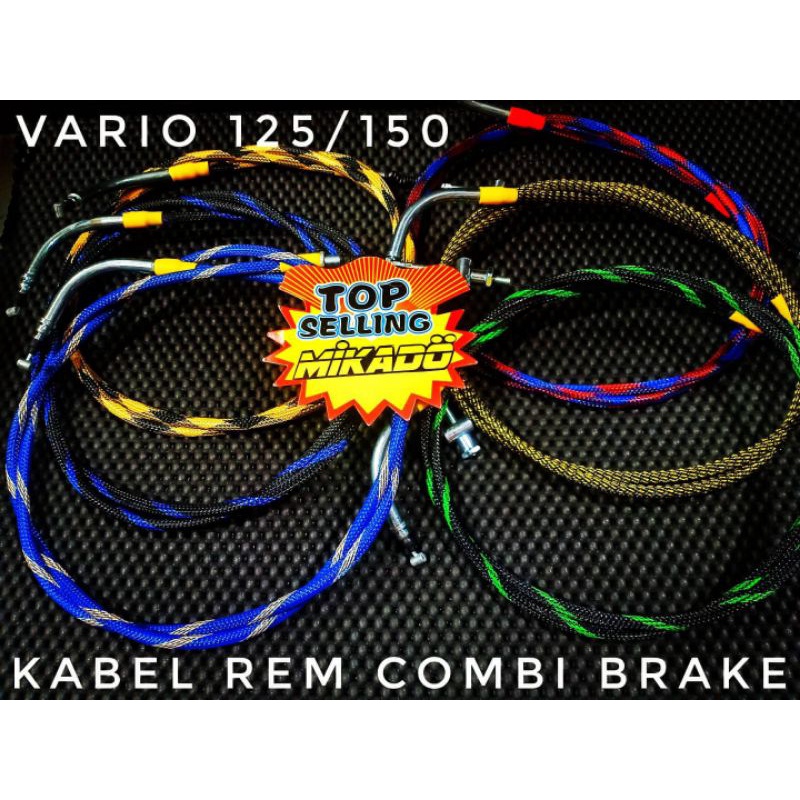 KABEL REM COMBI BRAKE KHUSUS VARIO 125 150 BEAT CBS SCOOPY BELAKANG WARNA CNC COVER