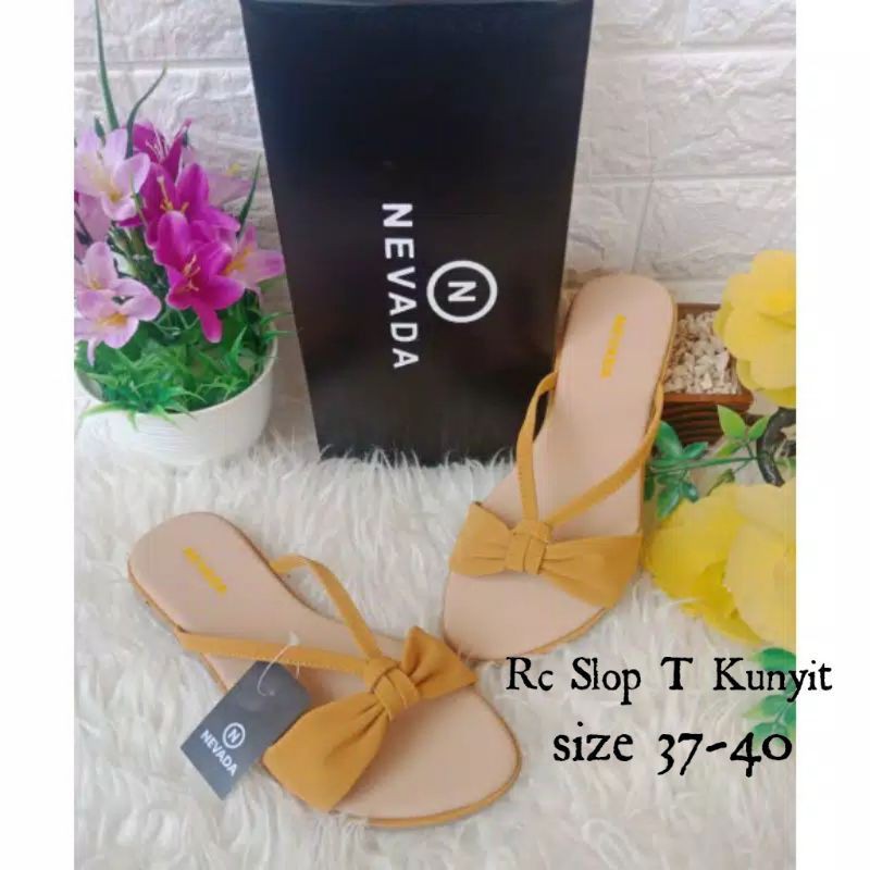 Sandal Wanita Slop T Nevada/sendal slop wanita slip