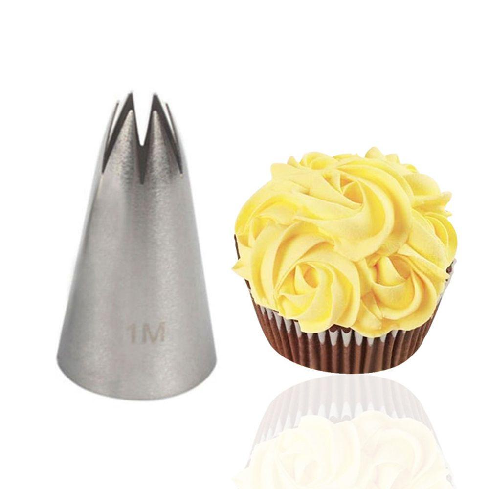 Top Icing Piping Nozzle Bakeware Pastry Tips Alat Es Krim Cupcake Stainless Steel