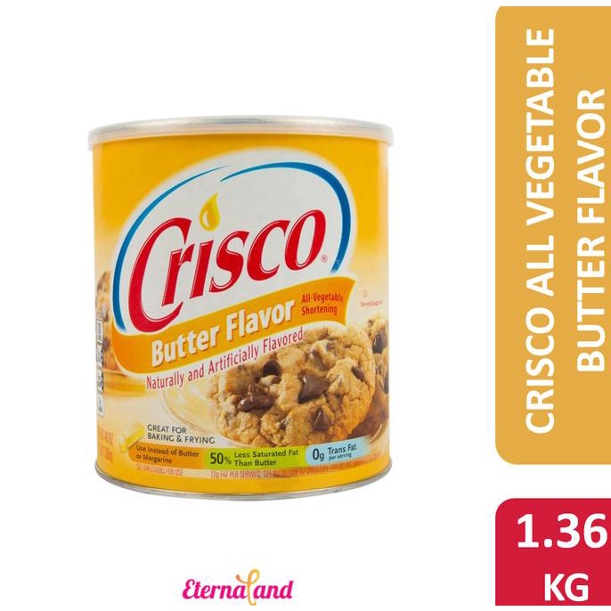 

Crisco All Vegetable Butter Flavor - Mentega Crisco Kuning Impor Usa