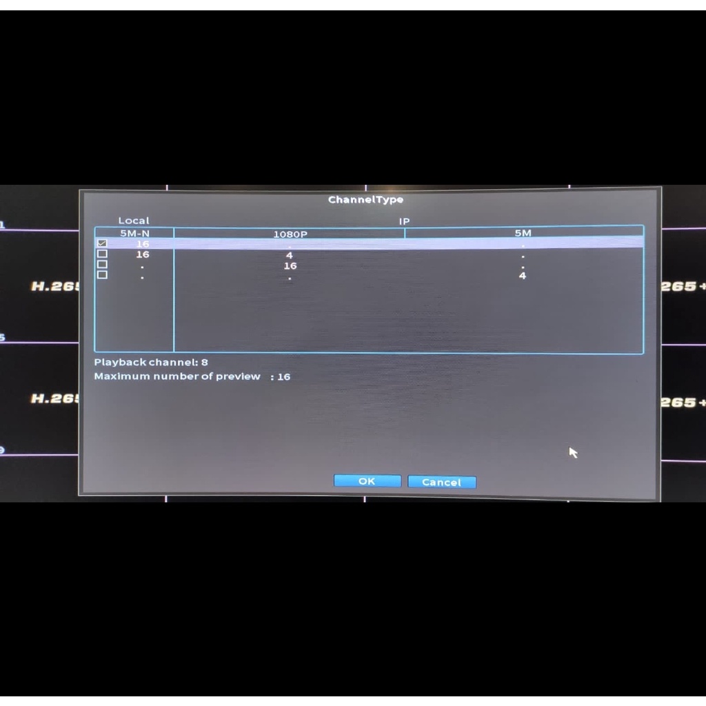 DVR 16 CH Hybrid 6 in 1 XMEYE. 5MP.  H265. AHD. TVI. CVI. XVI. CVBS. IPCAM