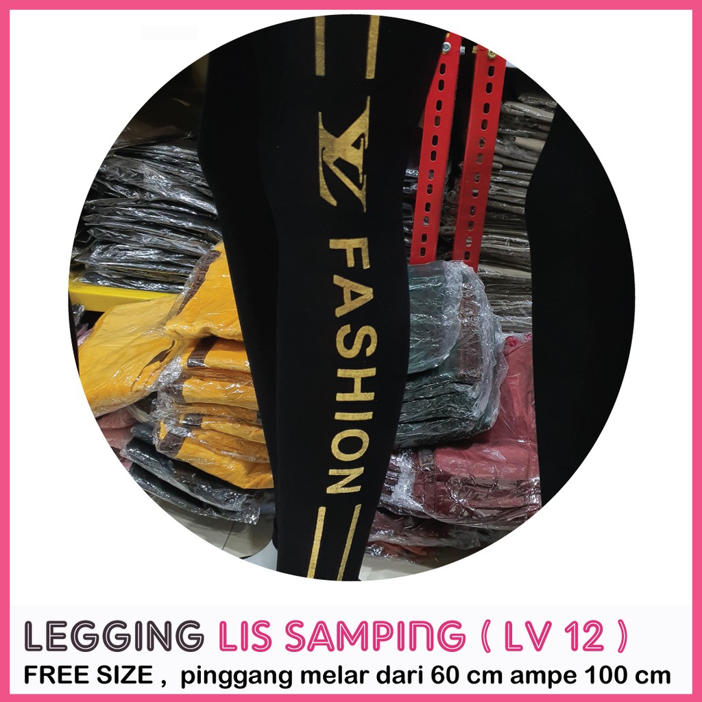 Legging Sablon Samping (SS) ARROW / Legging Fashion Wanita / Leging jumbo wanita