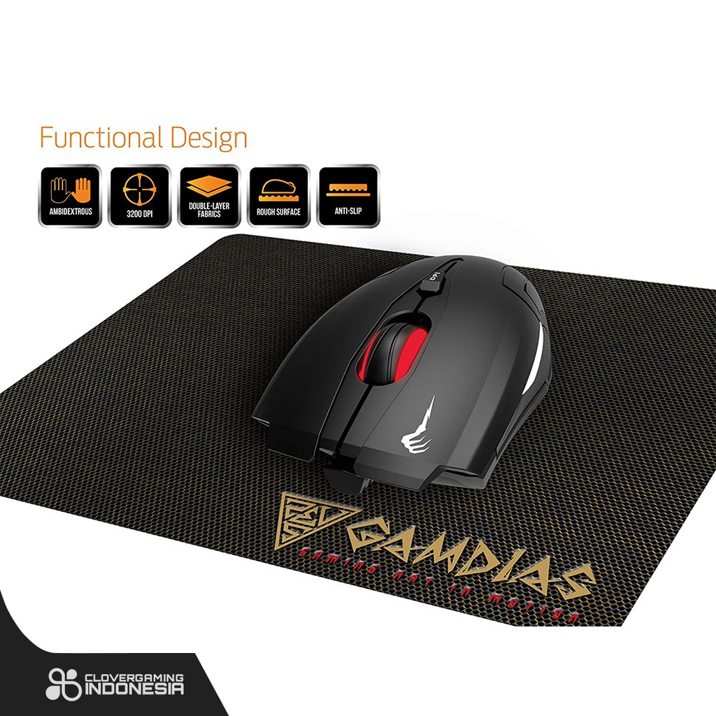 Gamdias Bundle - Combo Demeter E1 Mouse Mousepad Gaming