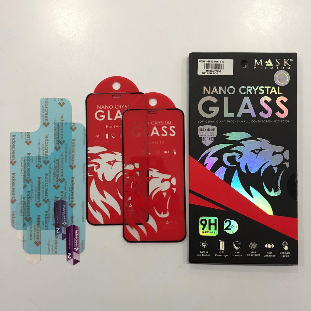 ANTI GORES IPHONE 11,11 PRO,11 PRO MAX,12 MINI,12 PRO,12 PRO MAX NANO CRYSTAL GLASS FULL COVER