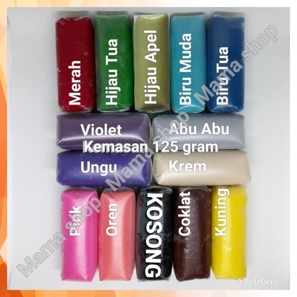 

FONDANT WARNA PLASTIK ICING SUGAR GUM PASTE HIASAN BAHAN KUE ULTAH