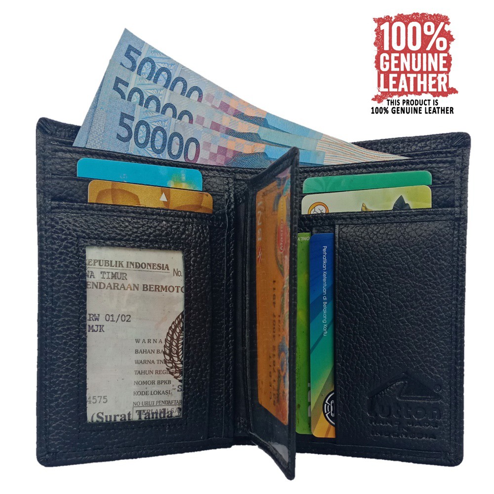 LUTTON - dompet kulit original pria - DOMPET KULIT SAPI ASLI 3/4 PULL UP