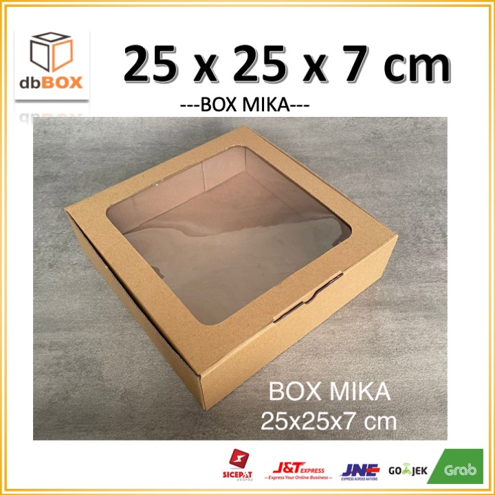 

BOX MIKA 25x25x7 cm kardus die cut, untuk kue hampers gift box MIKA MIKA MIKA