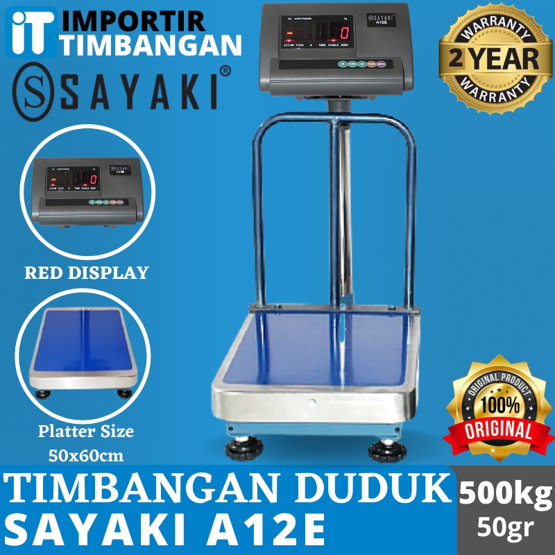 Jual Timbangan Duduk Digital Bench Scale Sayaki A12e Pagar Timbangan