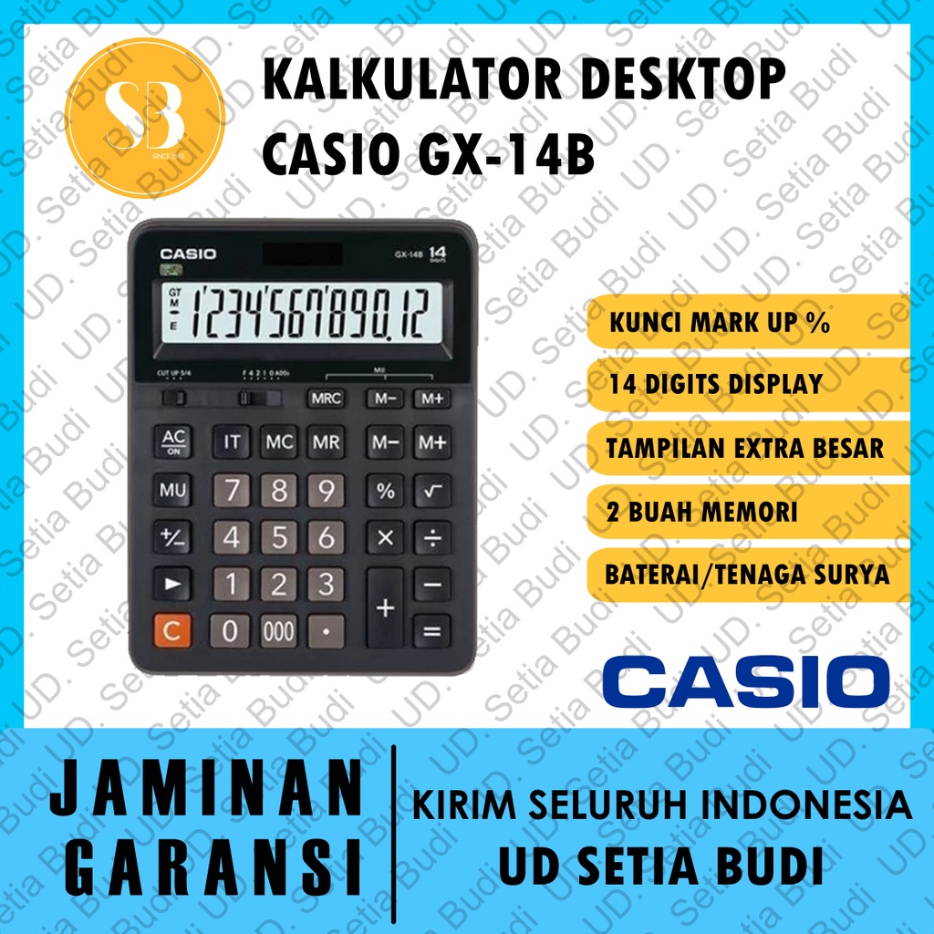 Kalkulator Desktop Casio GX-14B Asli