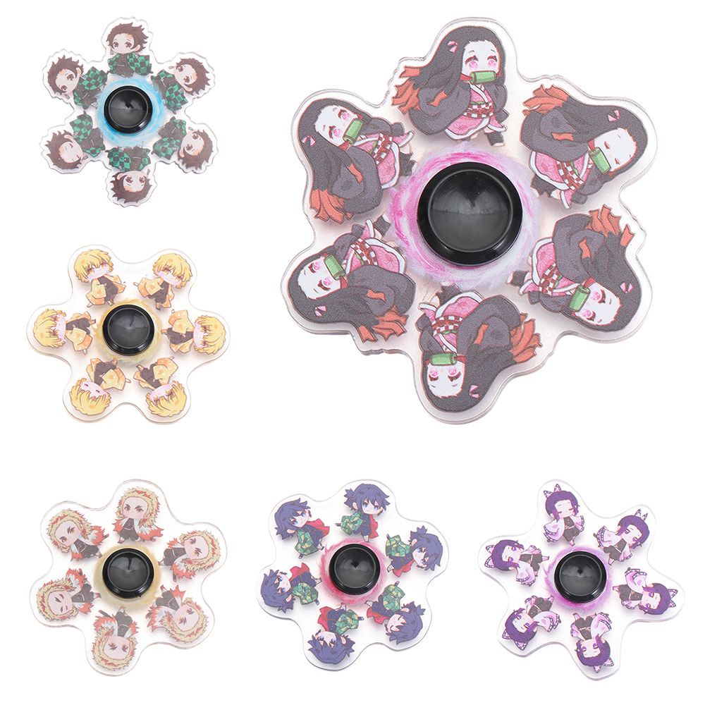 Wonderful Mainan Fidget Spinner Gyro Motif Anime Demon Slayer Untuk Penghilang Stress Anak
