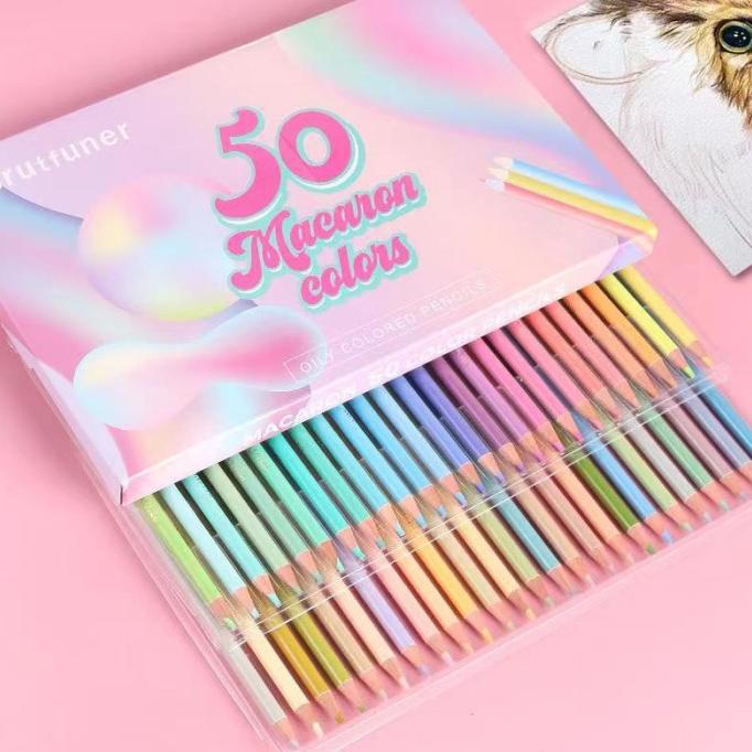 

PENSIL WARNA MACARON 50 WARNA PASTEL BAHAN KAYU UNTUK MENGGAMBAR DSF5456465