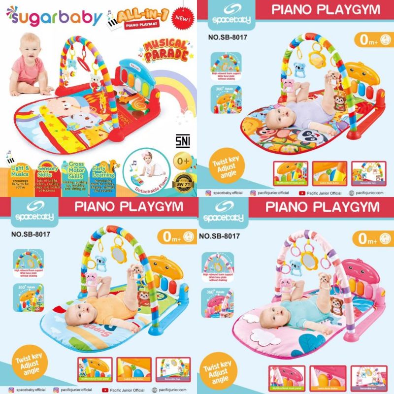 Mainan bayi playmat gym musical