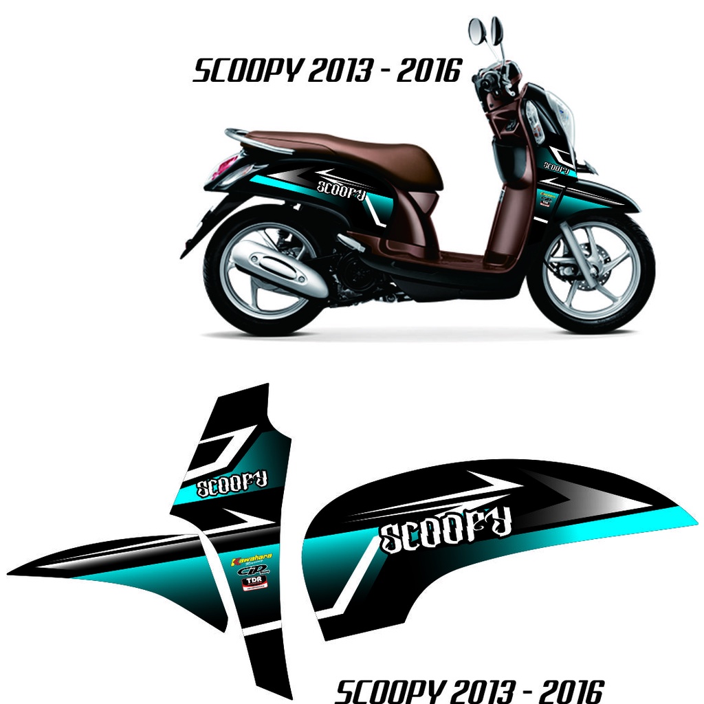 STICKER -STRIPING VARIASI SIMPLE SCOOPY FI STRIPING ALL SCOOPY 2014-2016 LOKS STRIPING