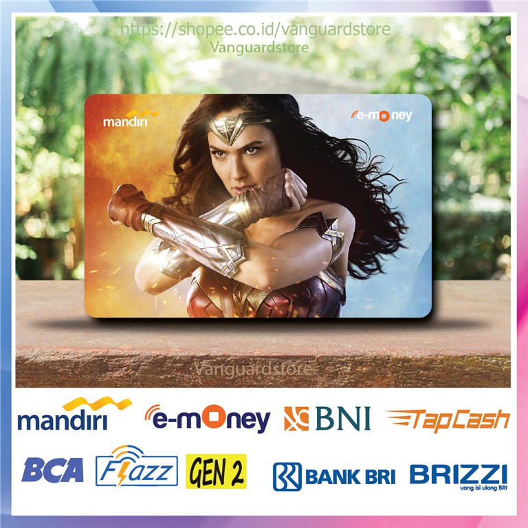 KARTU E MONEY E TOLL WONDER WOMAN SUPERHERO ANIME 39 EMONEY MANDIRI FLAZZ BCA BNI TAPCASH BRIZZI