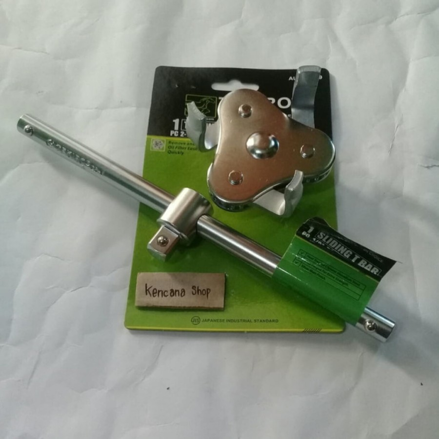 Cod kunci pembuka filter oli tekiro two way set gagang kunci sok sliding tekiro