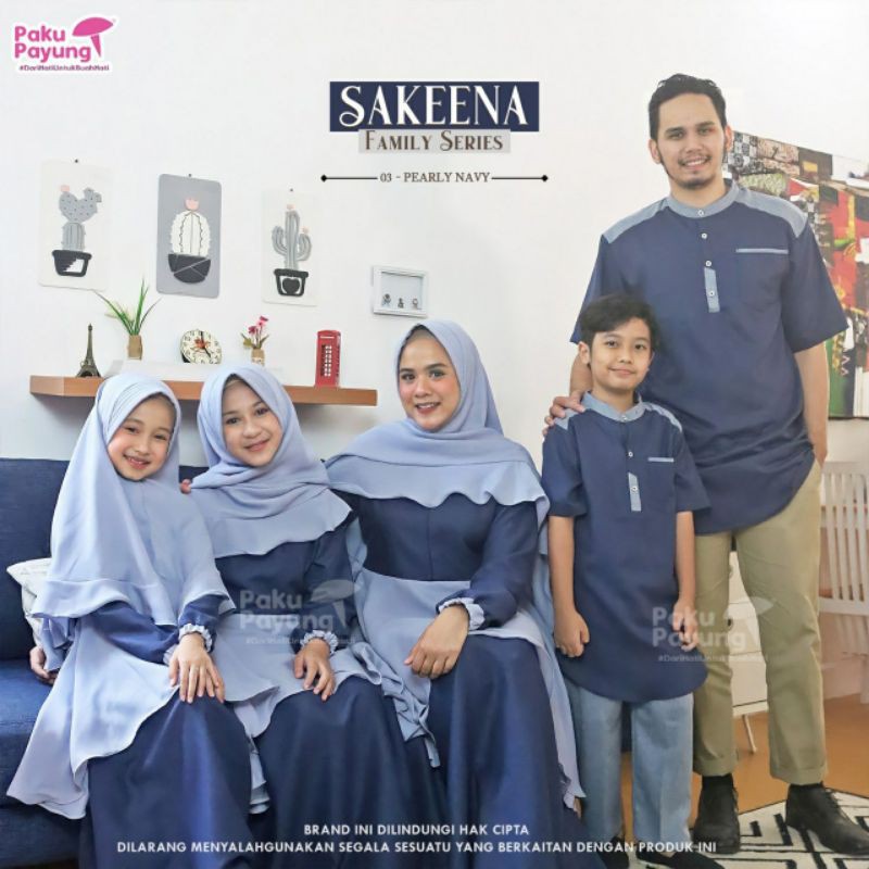 Koko Sakeena Paku Payung || Sakeena Family Set Paku Payung || Couple Gamis Sakeena