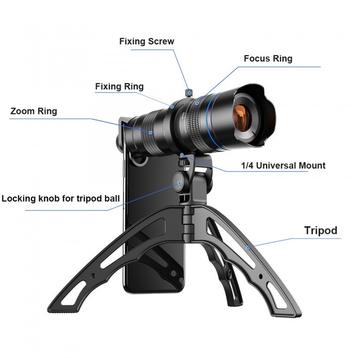 91 APEXEL APL-JS2040XJJ04 -  20-40X Monocular Smartphone Lens Kit