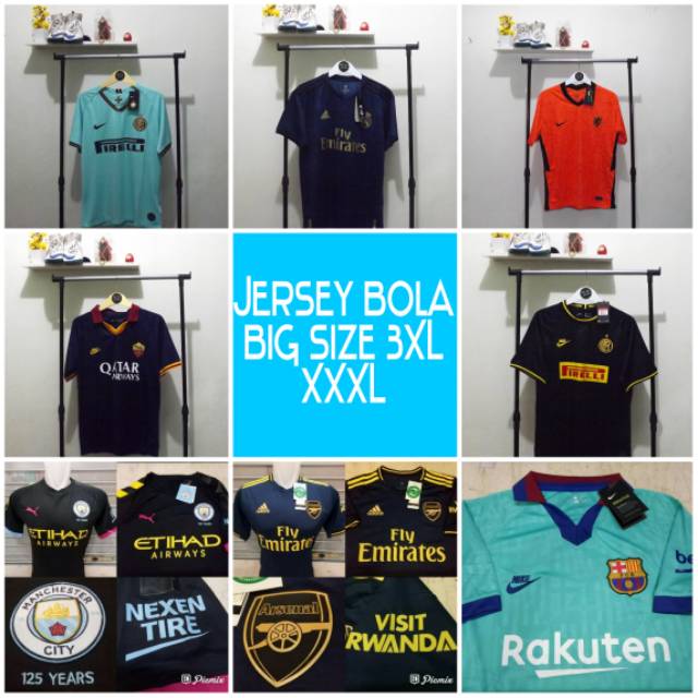 Jersey Bola BIG SIZE XXXL 3XL Grade Ori GO 2019