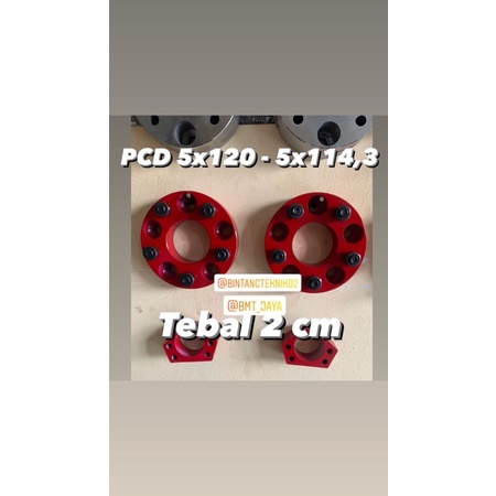 Adaptor velg mobil 5x120 ke 5x114,3 Tebal 2 cm