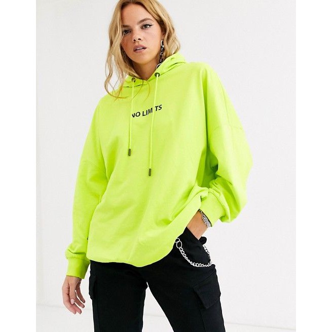 Jaket Jumbo Zipper S, M, L, XL, XXL, 3XL, 4XL, 5XL Pria Wanita Hoodie Neon Hijau Stabilo Big Size