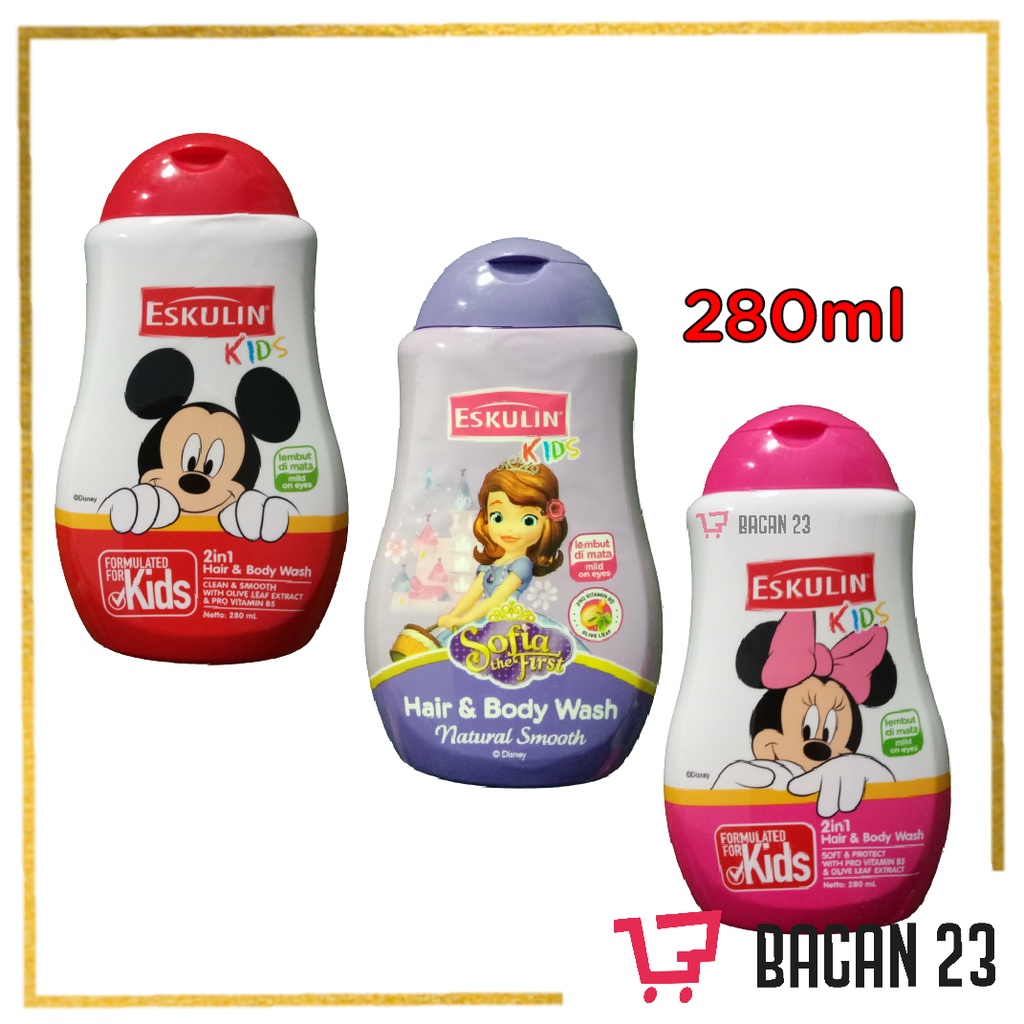 Eskulin Kids 2in1 Hair &amp; Body Wash ( 380 ml ) / Shampoo &amp; Sabun Anak