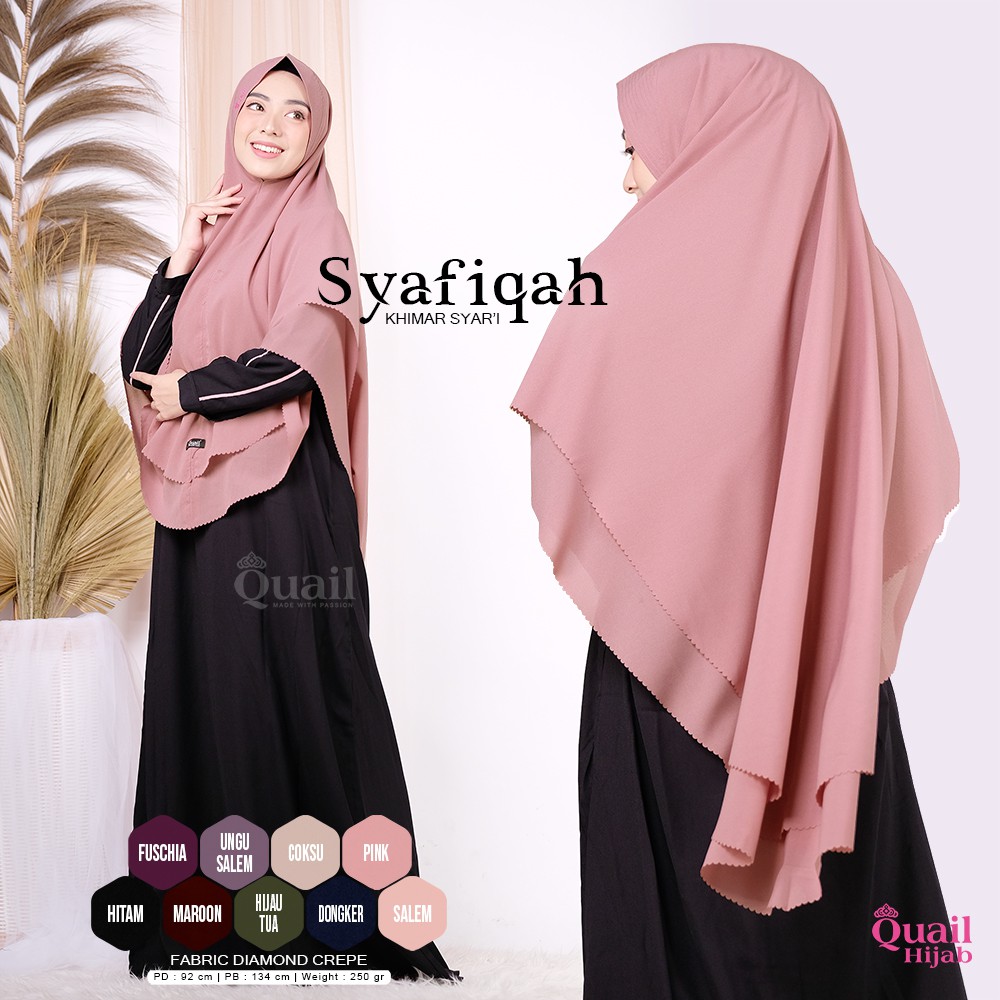 SYAFIQAH QUAIL HIJAB INSTAN | PREMIUM JILBAB ORI QUAIL