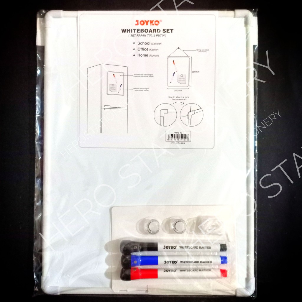

Set papan tulis spidol whiteboard joyko WBS-10