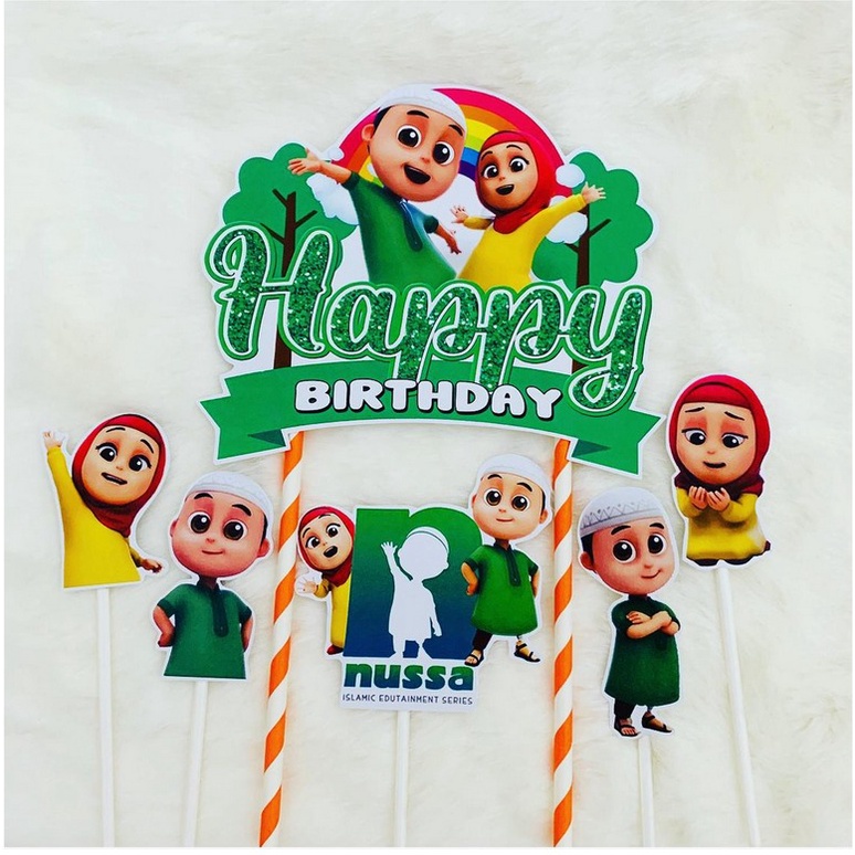 Topper Cake Birthday / Hiasan Kue Ulang Tahun - Nusa Rara