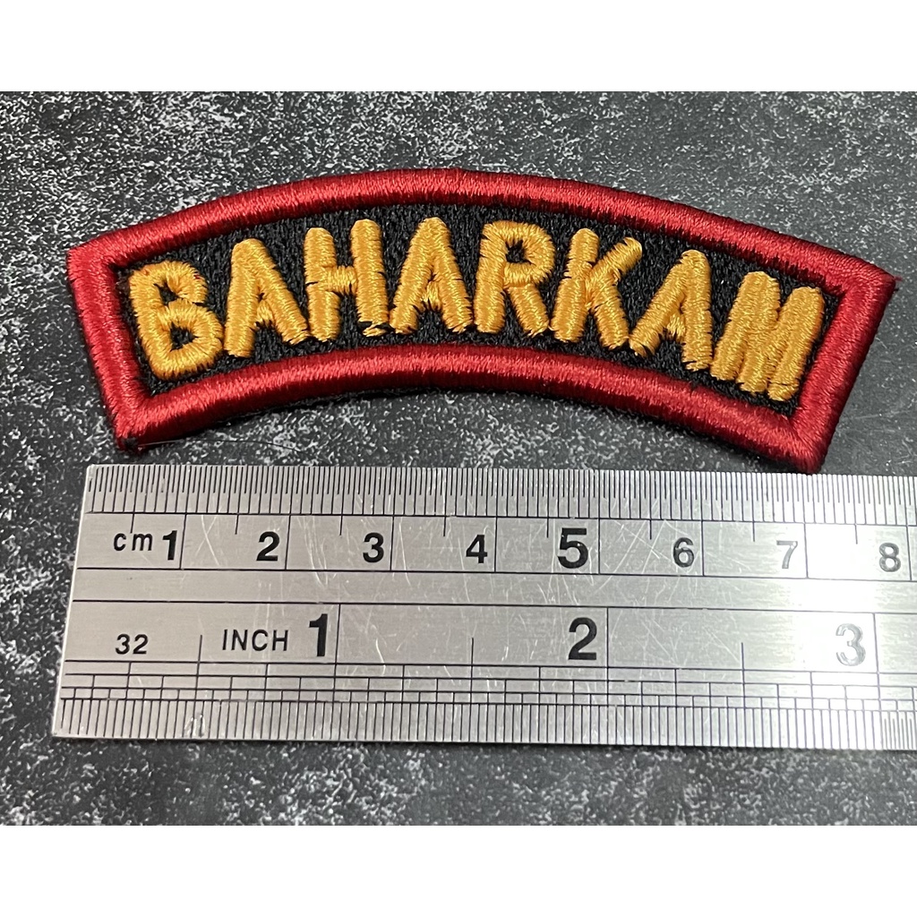 Badge Timbul Baharkam 1 set - Bet Sat Baharkam - Bordir Baharkam