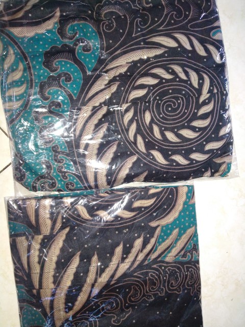 Maura Couple - Sania Ruffle Batik Keluarga Couple Jazy Gamis Syari - Gamis Kerah Jazz Motif Puser