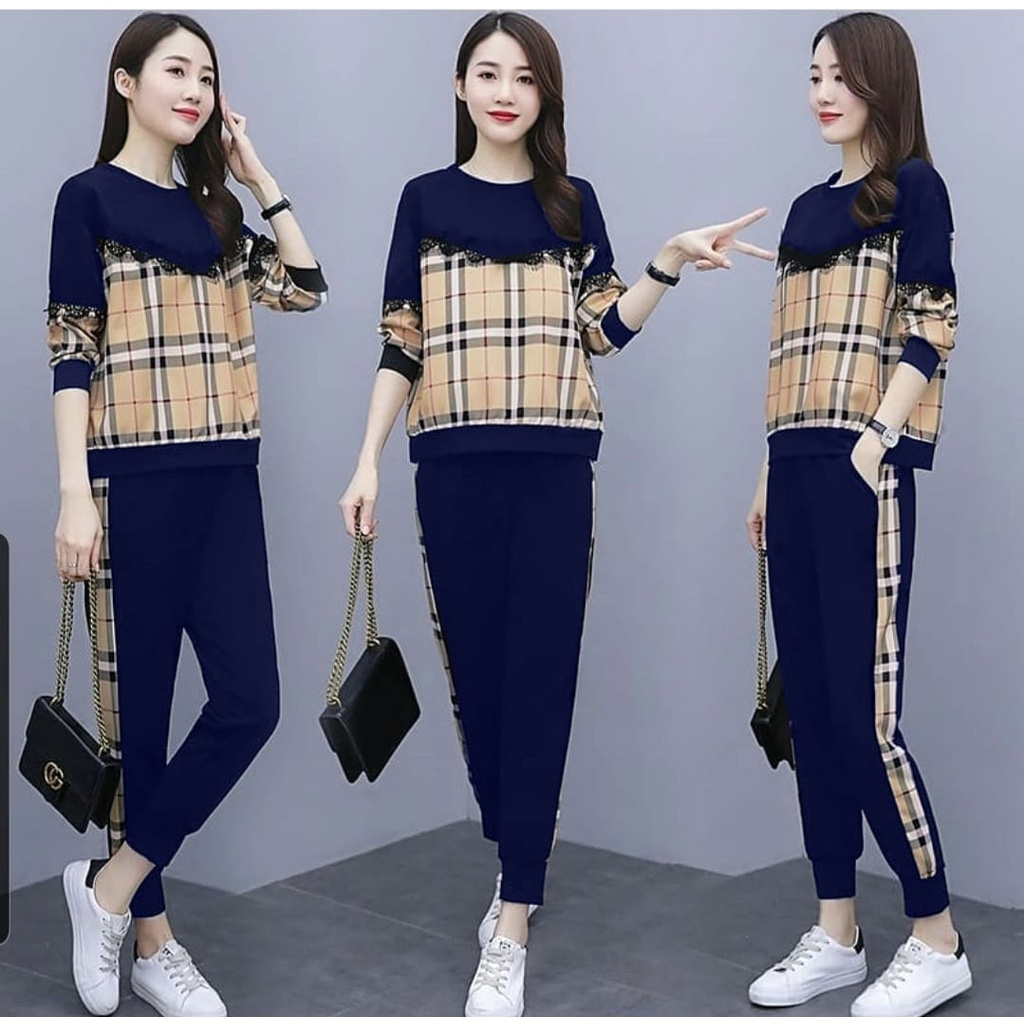 *[MCFK] Setelan Training Square / Set Kotak Training / Setelan Wanita Korea / Baju Setelan Wanita