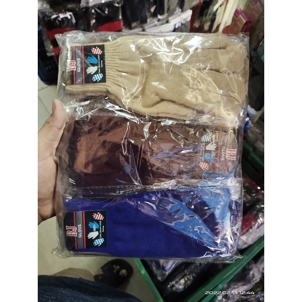 sarung tangan rajut campur warna lusinan isi 12 pcs