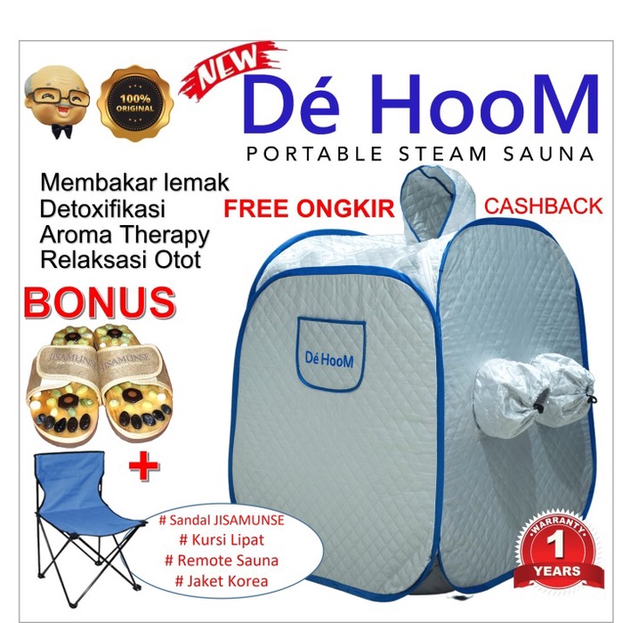 (COD) De Hoom Steam Sauna Portable, Alat Pelangsing, Original TV Shopping - Sandal TP