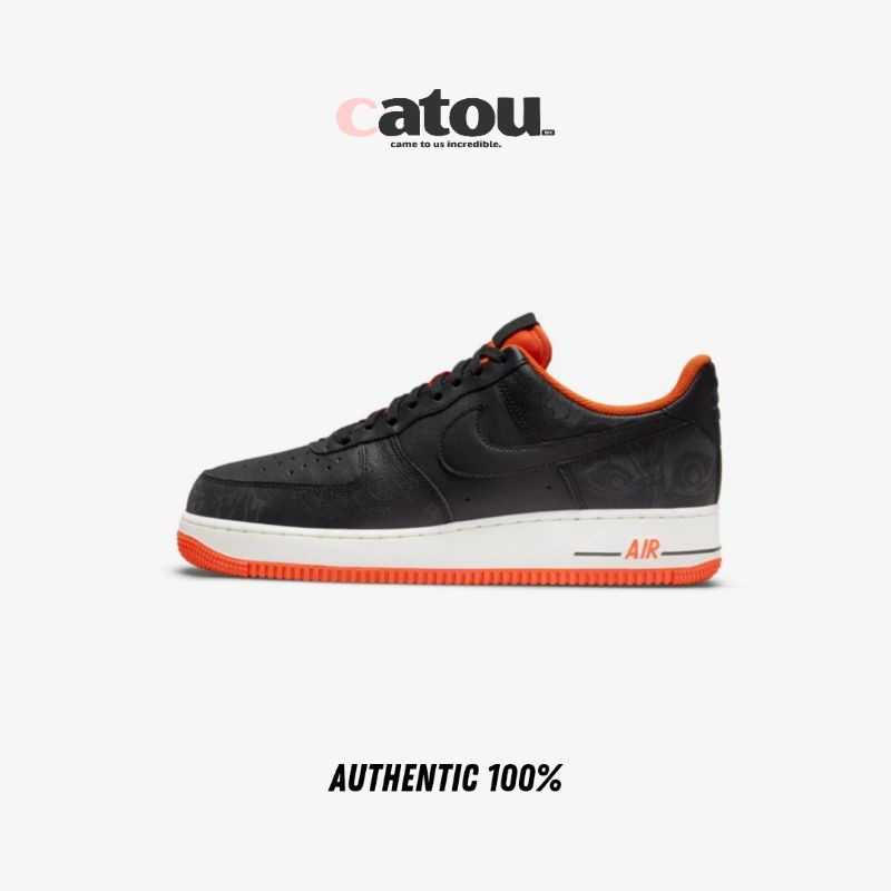 Nike Air Force 1 '07 Halloween Black/Black/Starfish/Sail Original 100% BNIB [RESMI]