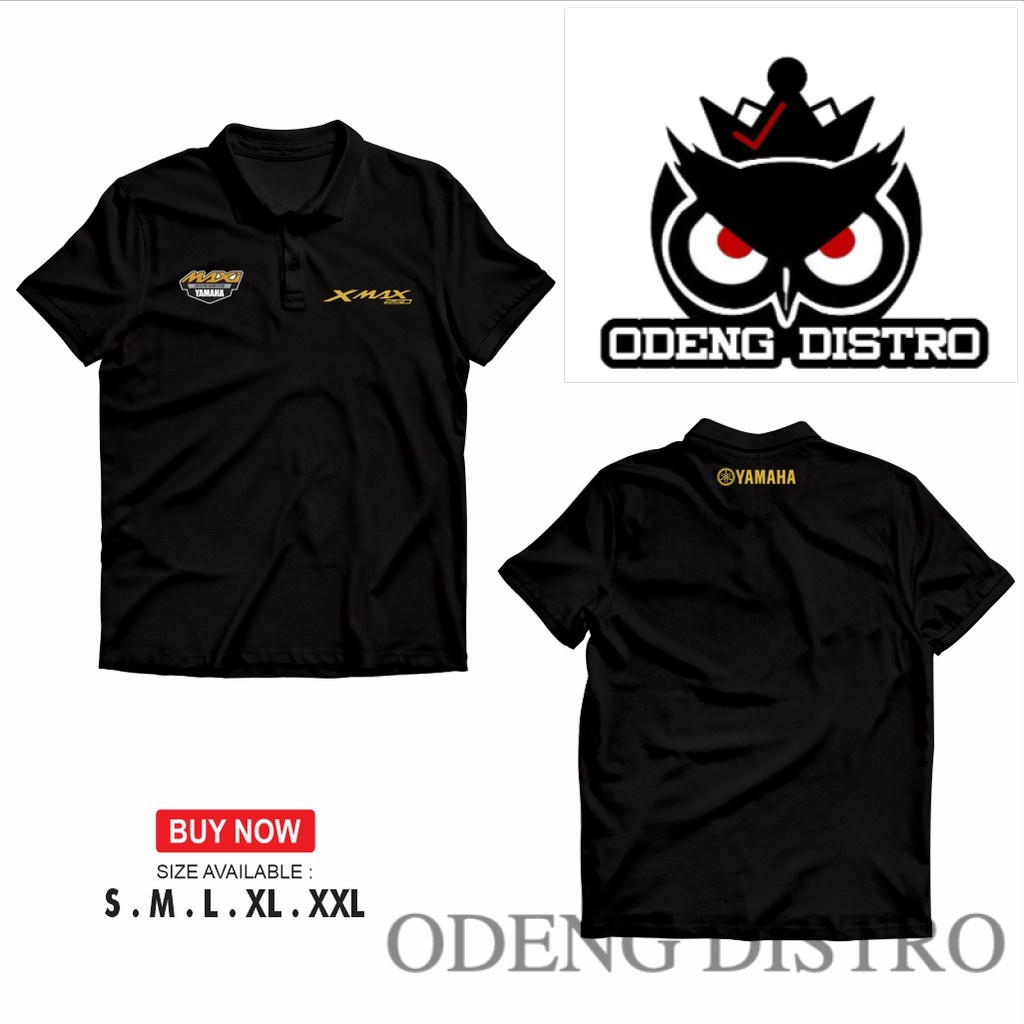 Poloshirt Polo Kaos Yamaha XMax 250 Logo Simple Kaos Otomotif Baju Kerah Keren Distro Murah Casual P