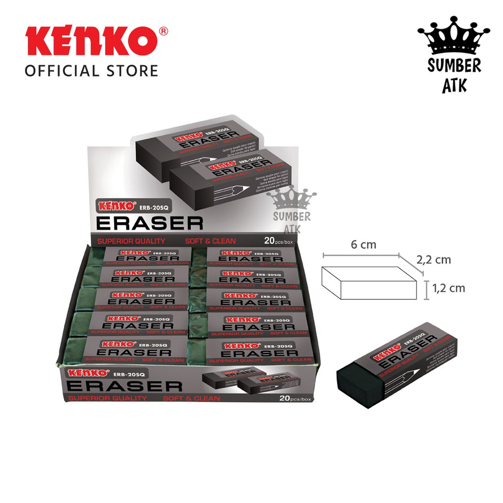 

PENGHAPUS / ERASER KENKO ERB-20SQ / ERW-20SQ - 1 PCS