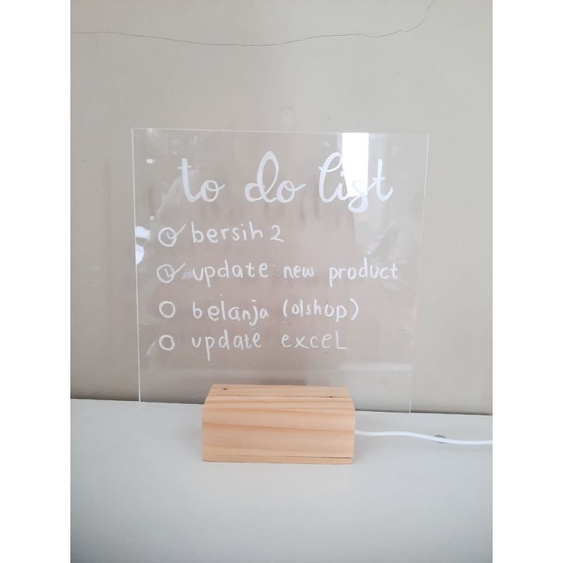 

acrylic note board