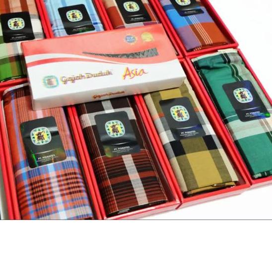 ❂ Sarung GAJAH DUDUK Aneka Motif - Kain Sarung Tenun Pria Dewasa Laki Cowok Sholat Cap Hitam Putih W