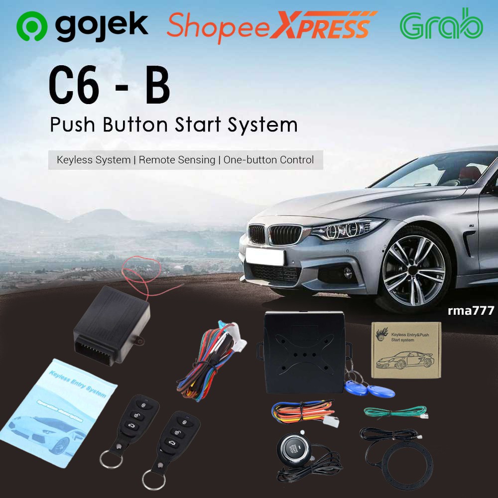 Keyless mobil Engine Start Stop Universal Engine Start Stop Kunci Mobil Smart key remote mobil