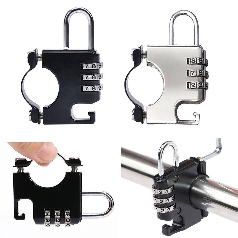 Nanas Helm Password Lock Portable Anti Air Stang Tetap Keamanan Sepeda Listrik