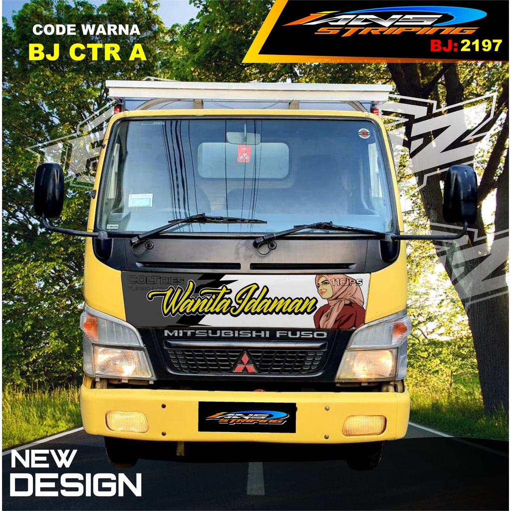 DECAL STIKER KAP DEPAN TRUK FUSO / STIKER KABIN TRUK RAGASA,UMPLUNG / STIKER KAP CUP DEPAN TRUK DINA,FUSO