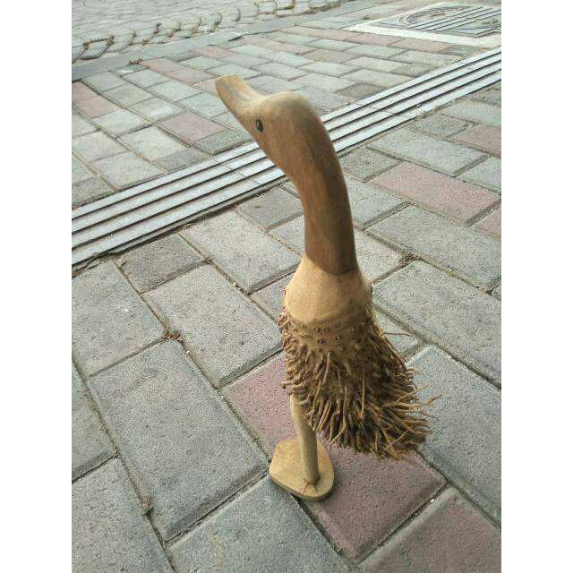 Hiasan Rumah Bebek Kayu Bambu Unik