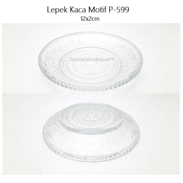 Lepek/piring Kaca Motif P-599 Uk.12cm